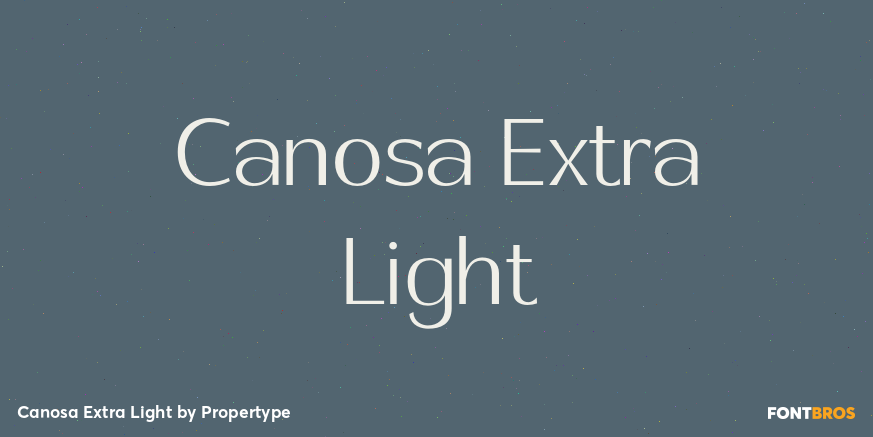 Canosa Extra Light Poster