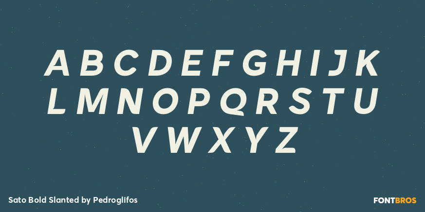 Sato Bold Slanted Font Poster #2