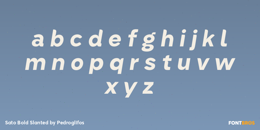 Sato Bold Slanted Font Poster #3