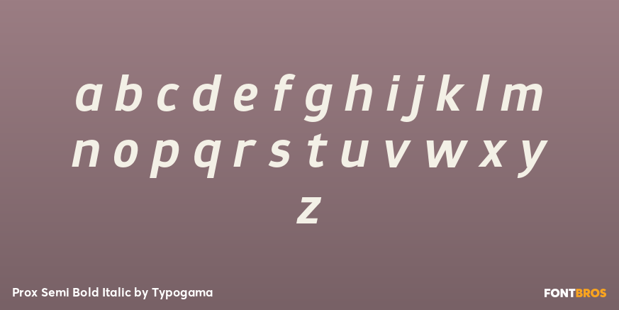 Prox Semi Bold Italic Font Poster #3