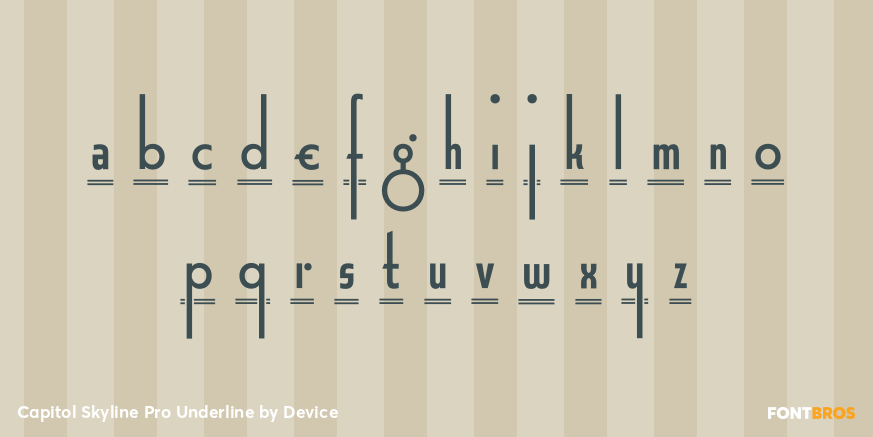 Capitol Skyline Pro Underline Font Poster #1