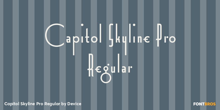 Capitol Skyline Pro Regular Font Poster #1