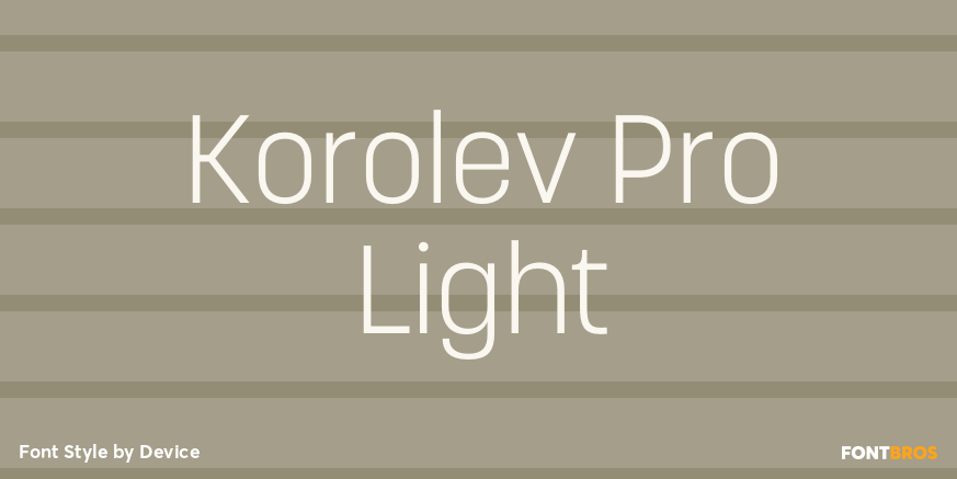 Korolev Pro Light Font Poster #1