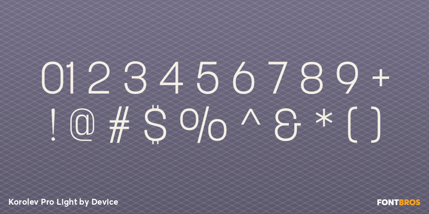 Korolev Pro Light Font Poster #1