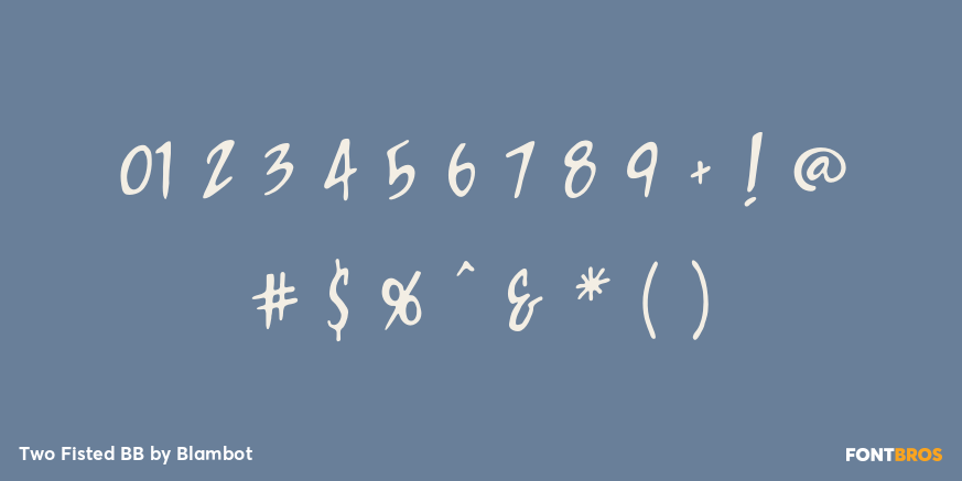 Two Fisted BB Font Poster #4