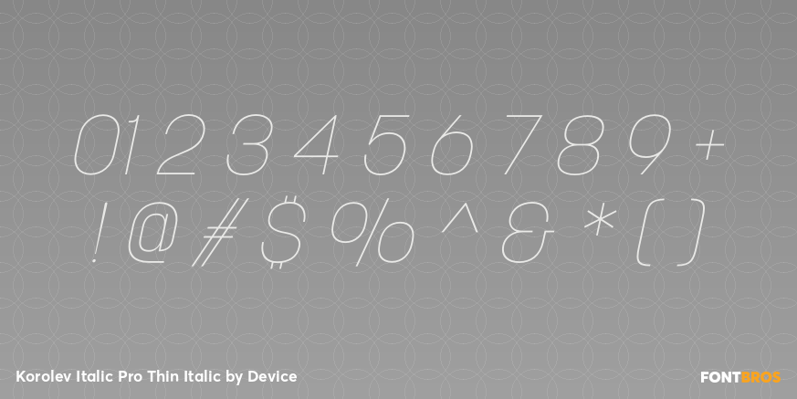 Korolev Italic Pro Thin Italic Font Poster #1