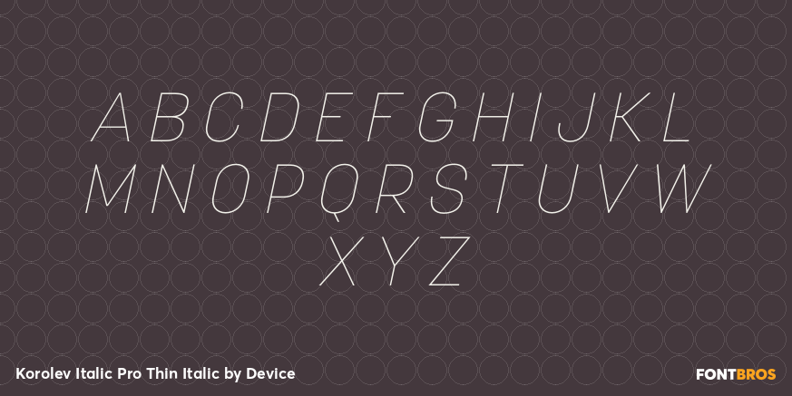 Korolev Italic Pro Thin Italic Font Poster #1