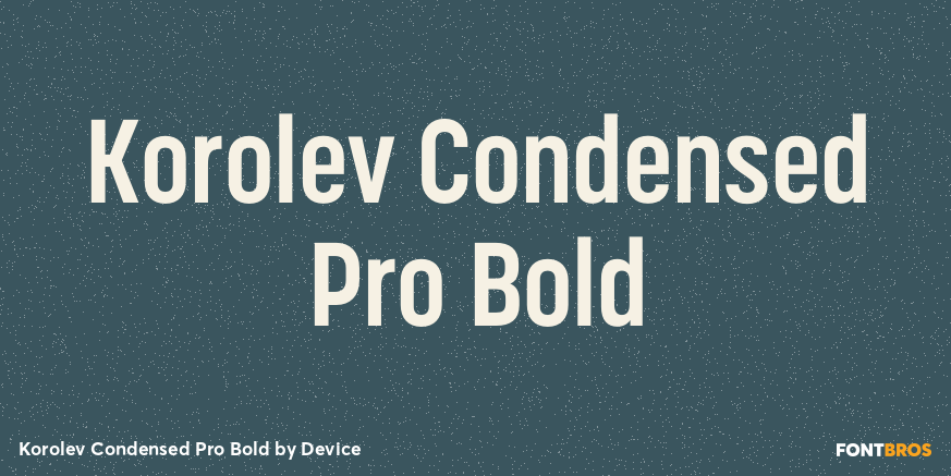 Korolev Condensed Pro Bold Font Poster #1