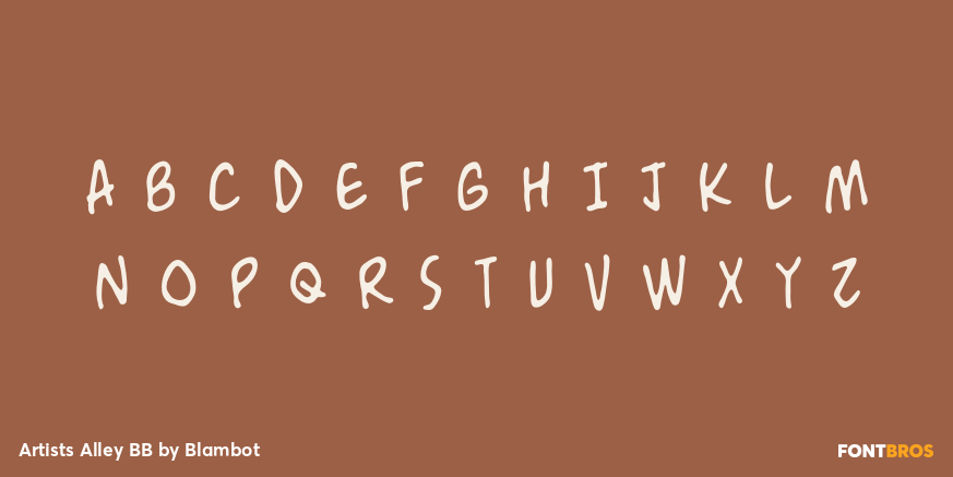 Artists Alley BB Font Poster #2