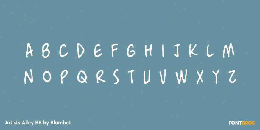 Artists Alley BB Font Poster #3