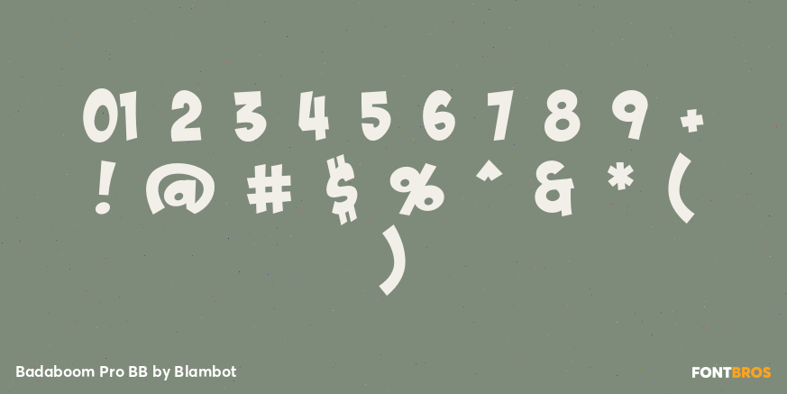 Badaboom Pro BB Font Poster #1