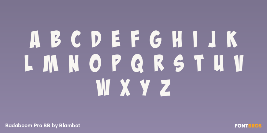 Badaboom Pro BB Font Poster #3