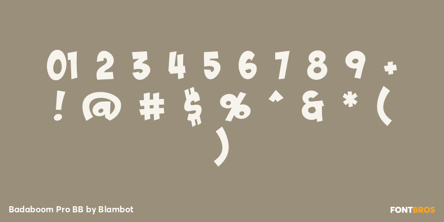 Badaboom Pro BB Font Poster #4