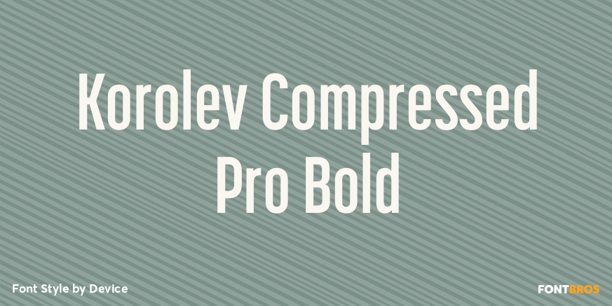 Korolev Compressed Pro Bold Font Poster #1