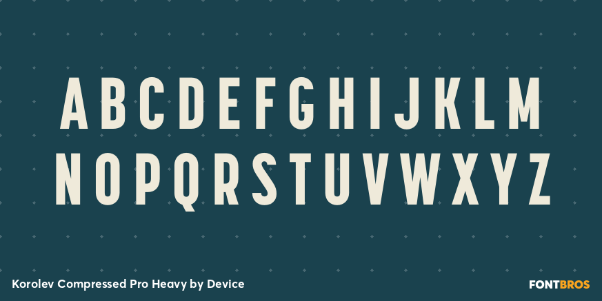 Korolev Compressed Pro Heavy Font Poster #1