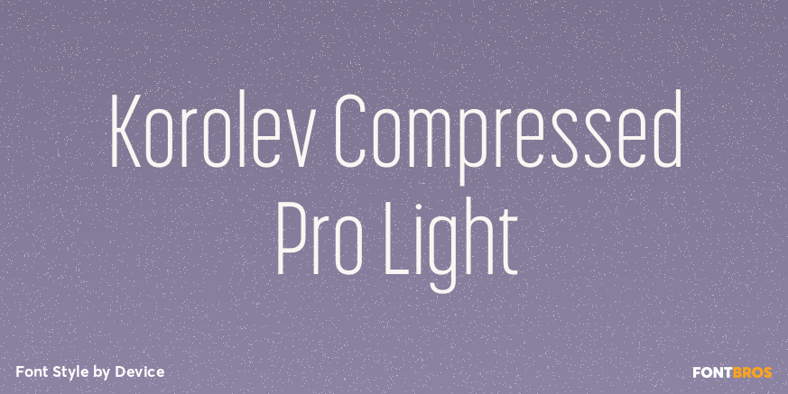 Korolev Compressed Pro Light Font Poster #1