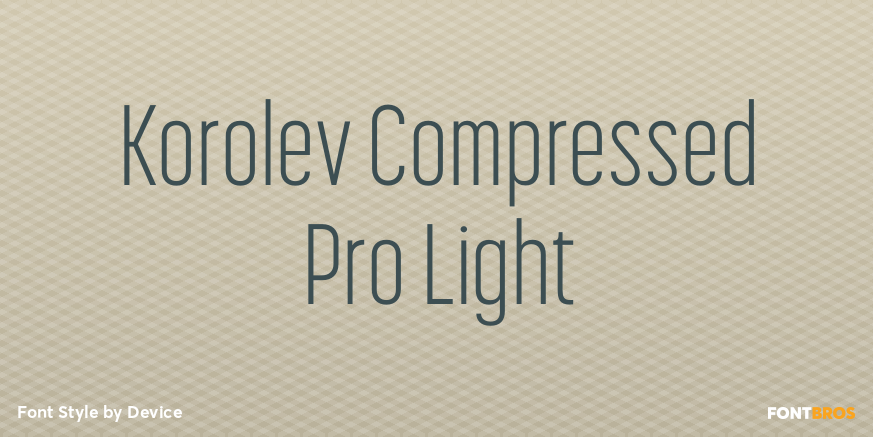 Korolev Compressed Pro Light Font Poster #1