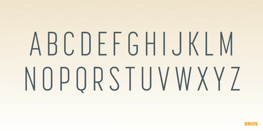 Korolev Compressed Pro Light Font Poster #2
