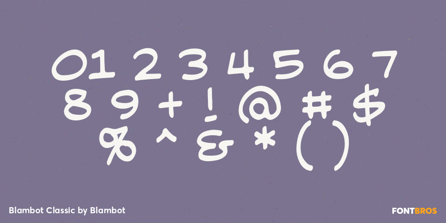 Blambot Classic Font Poster #4