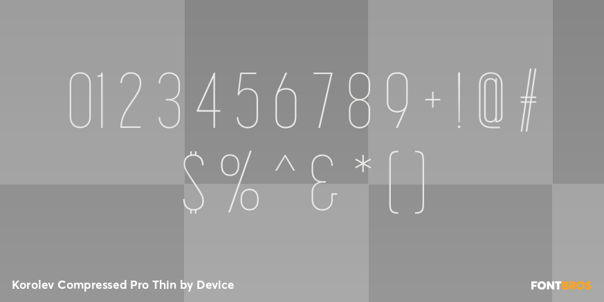 Korolev Compressed Pro Thin Font Poster #4