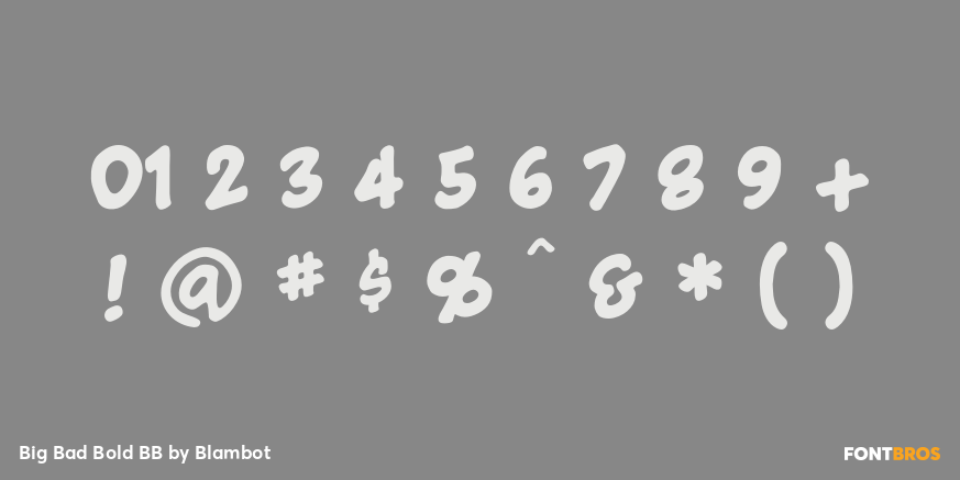 Big Bad Bold BB Font Poster #1