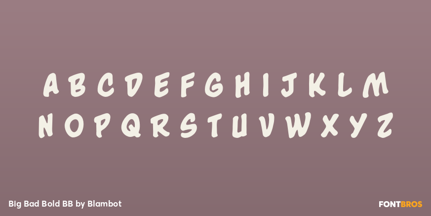 Big Bad Bold BB Font Poster #1