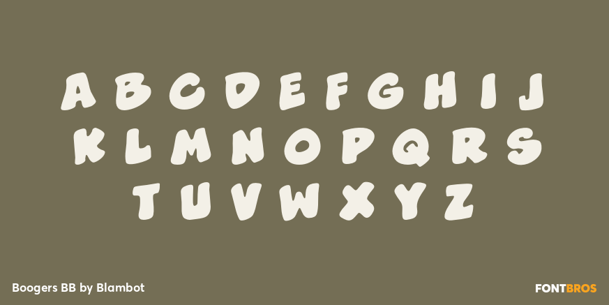 Boogers BB Font Poster #3