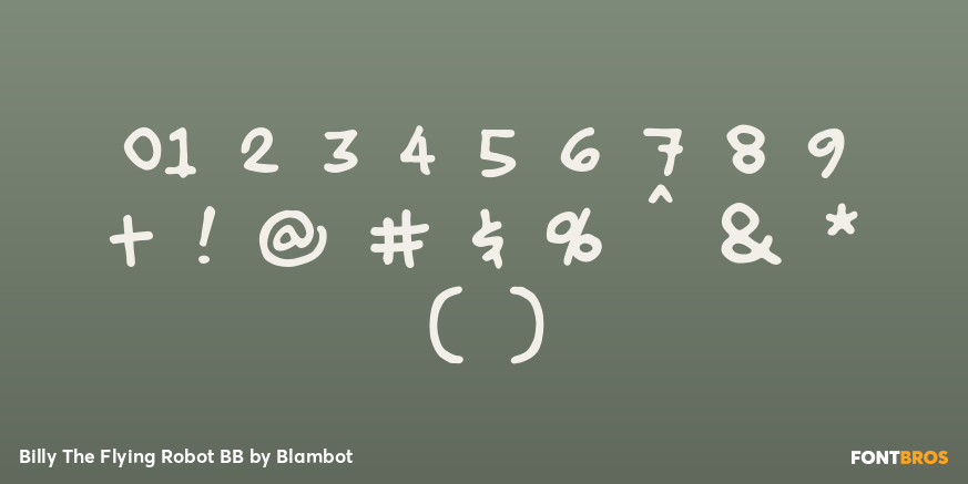 Billy The Flying Robot BB Font Poster #1