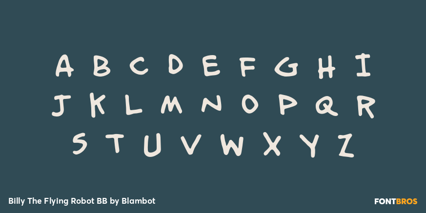 Billy The Flying Robot BB Font Poster #2