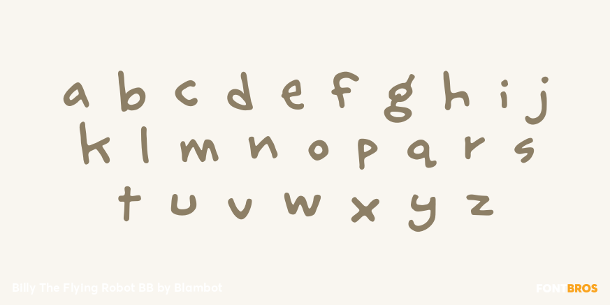 Billy The Flying Robot BB Font Poster #3