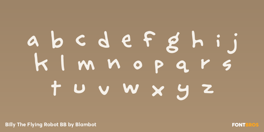 Billy The Flying Robot BB Font Poster #1