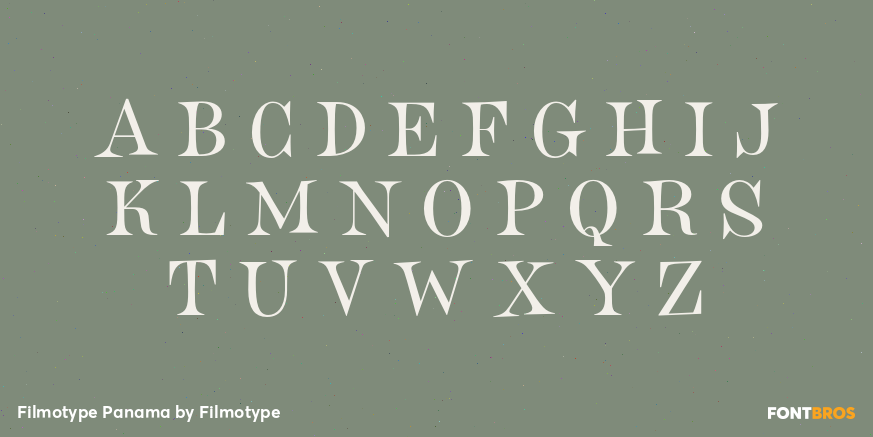Filmotype Panama Font Poster #2