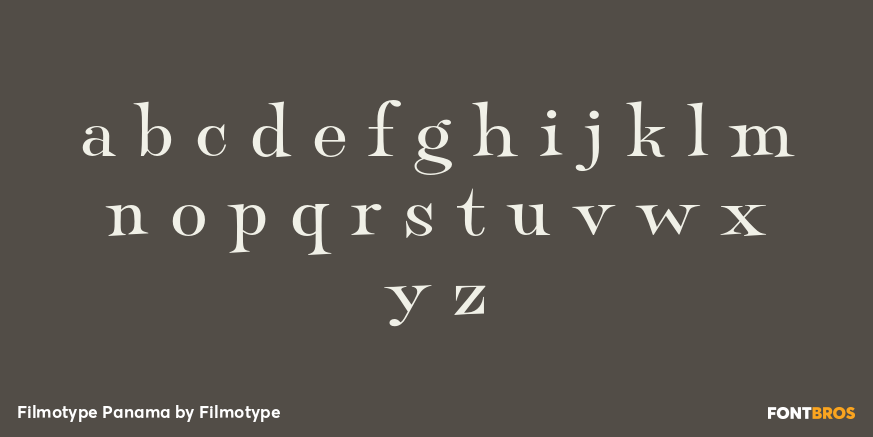 Filmotype Panama Font Poster #3