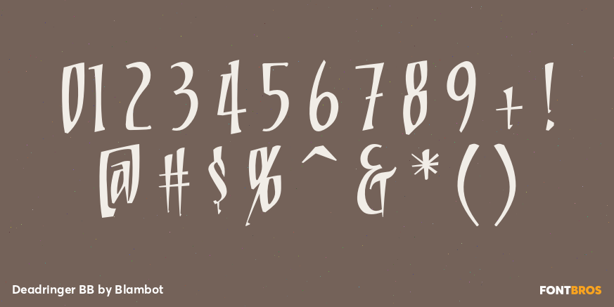 Deadringer BB Font Poster #1