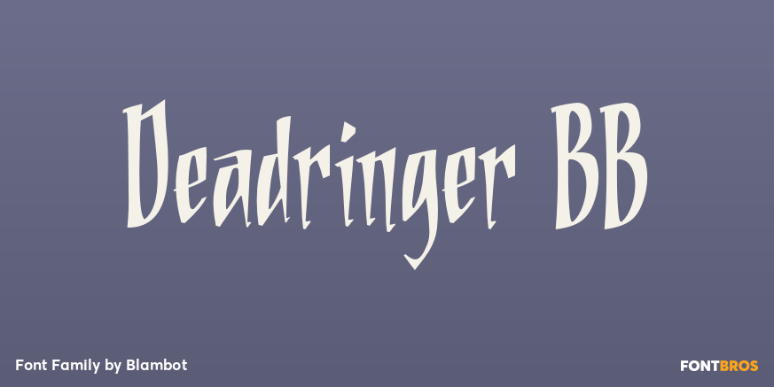 Deadringer BB Font Poster #1