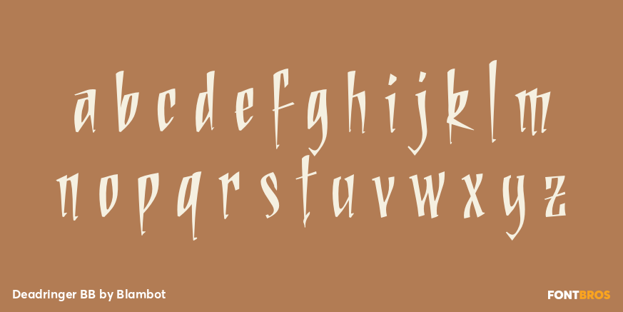 Deadringer BB Font Poster #3