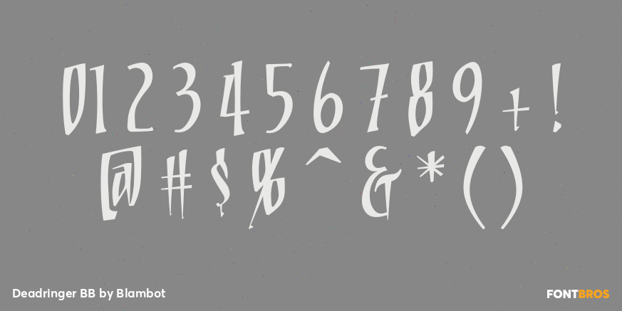 Deadringer BB Font Poster #4