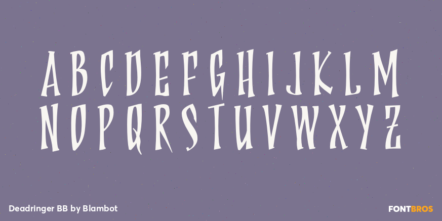 Deadringer BB Font Poster #1