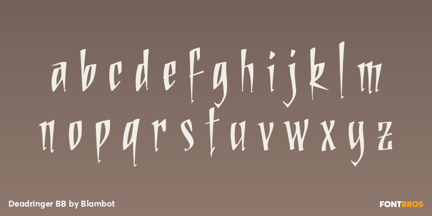 Deadringer BB Font Poster #1
