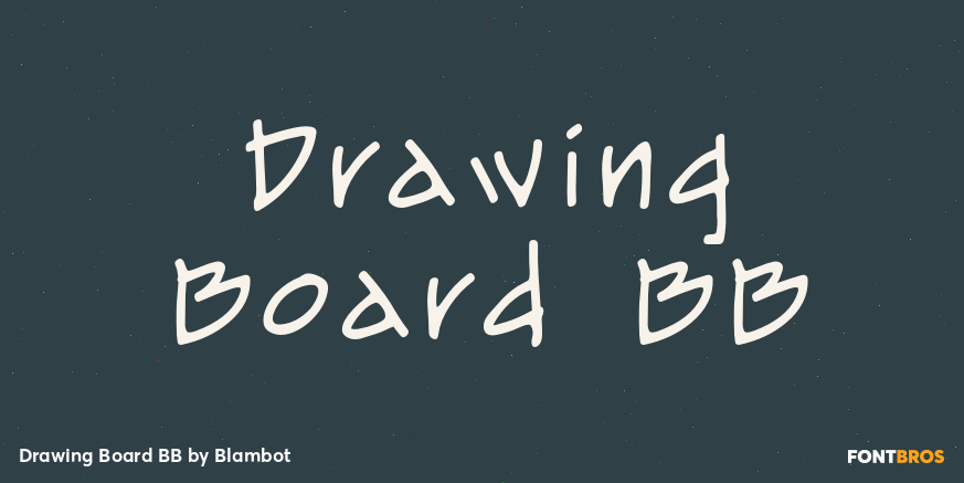 Drawing Board BB Font Poster