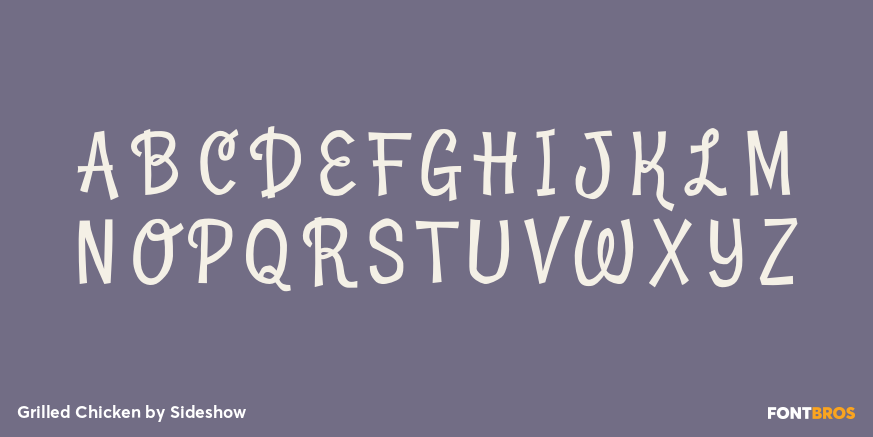 Grilled Chicken Font Poster #2