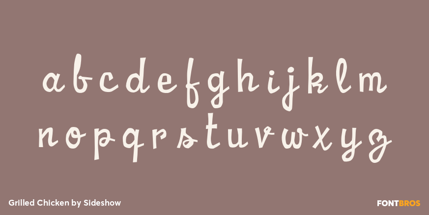 Grilled Chicken Font Poster #3