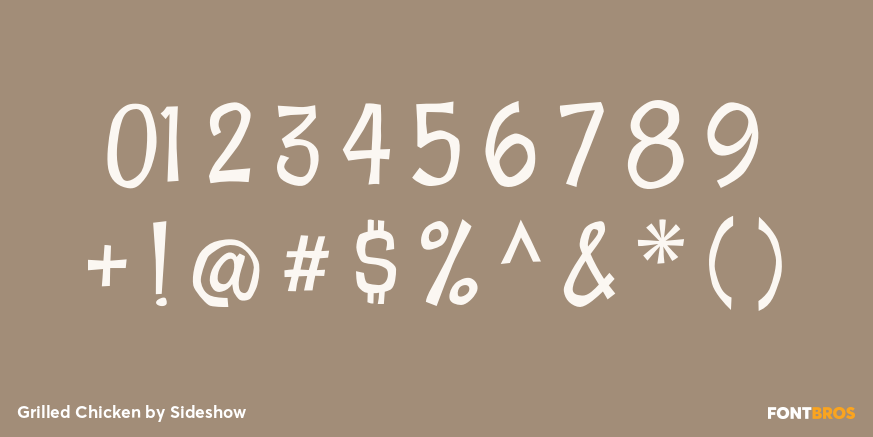 Grilled Chicken Font Poster #4