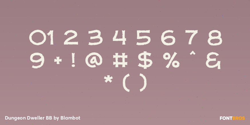 Dungeon Dweller BB Font Poster #4