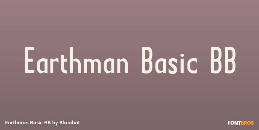 Earthman Basic BB Font Poster