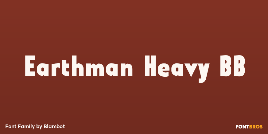 Earthman Heavy BB Font Poster
