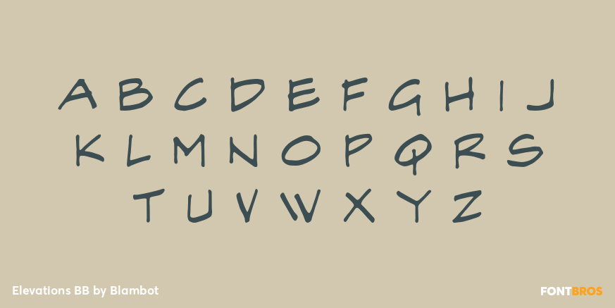 Elevations BB Font Poster #2