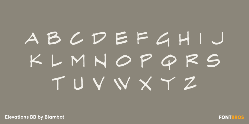 Elevations BB Font Poster #3