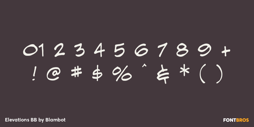 Elevations BB Font Poster #4