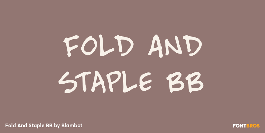 Fold And Staple BB Poster